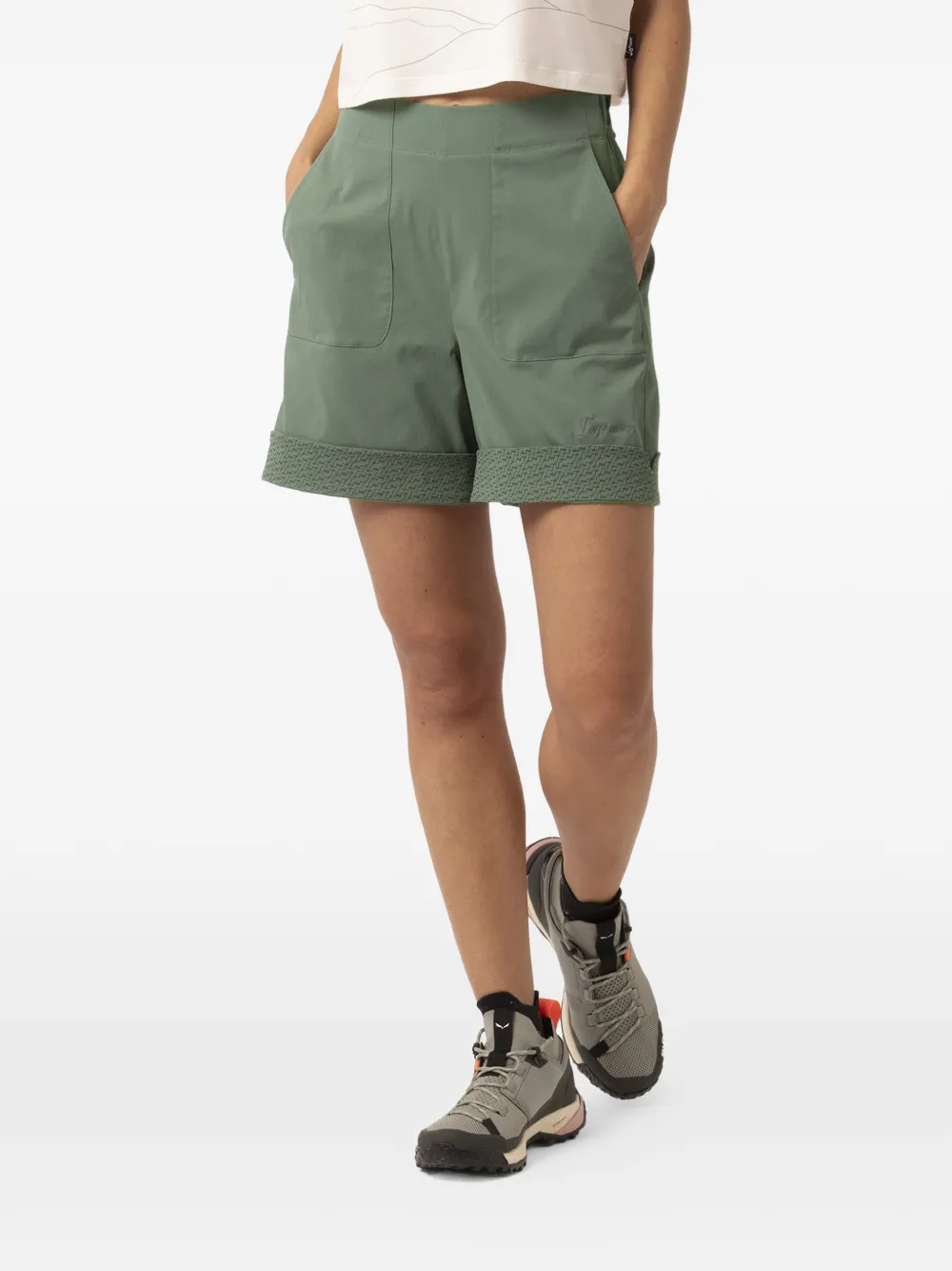 LAMUNT logo-detail shorts - Verde