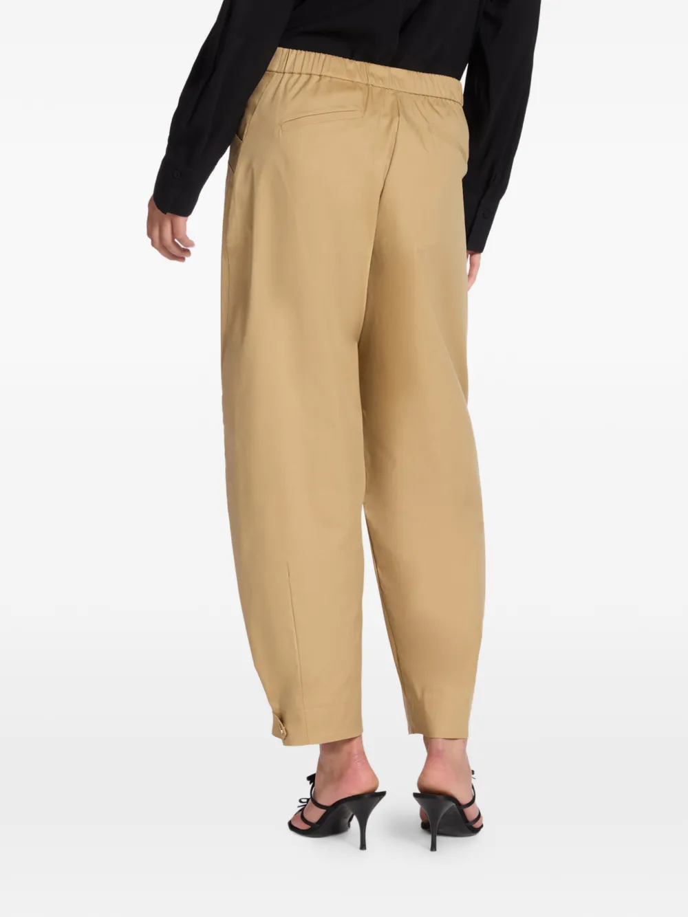  Elena Miro` Cuff-straps Trousers - Brown 
