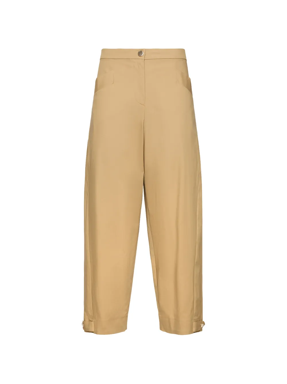 ELENA MIRO` cuff-straps trousers - Marrone