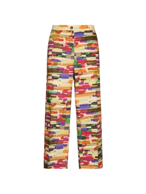ELENA MIRÒ pantalones con estampado multicolor