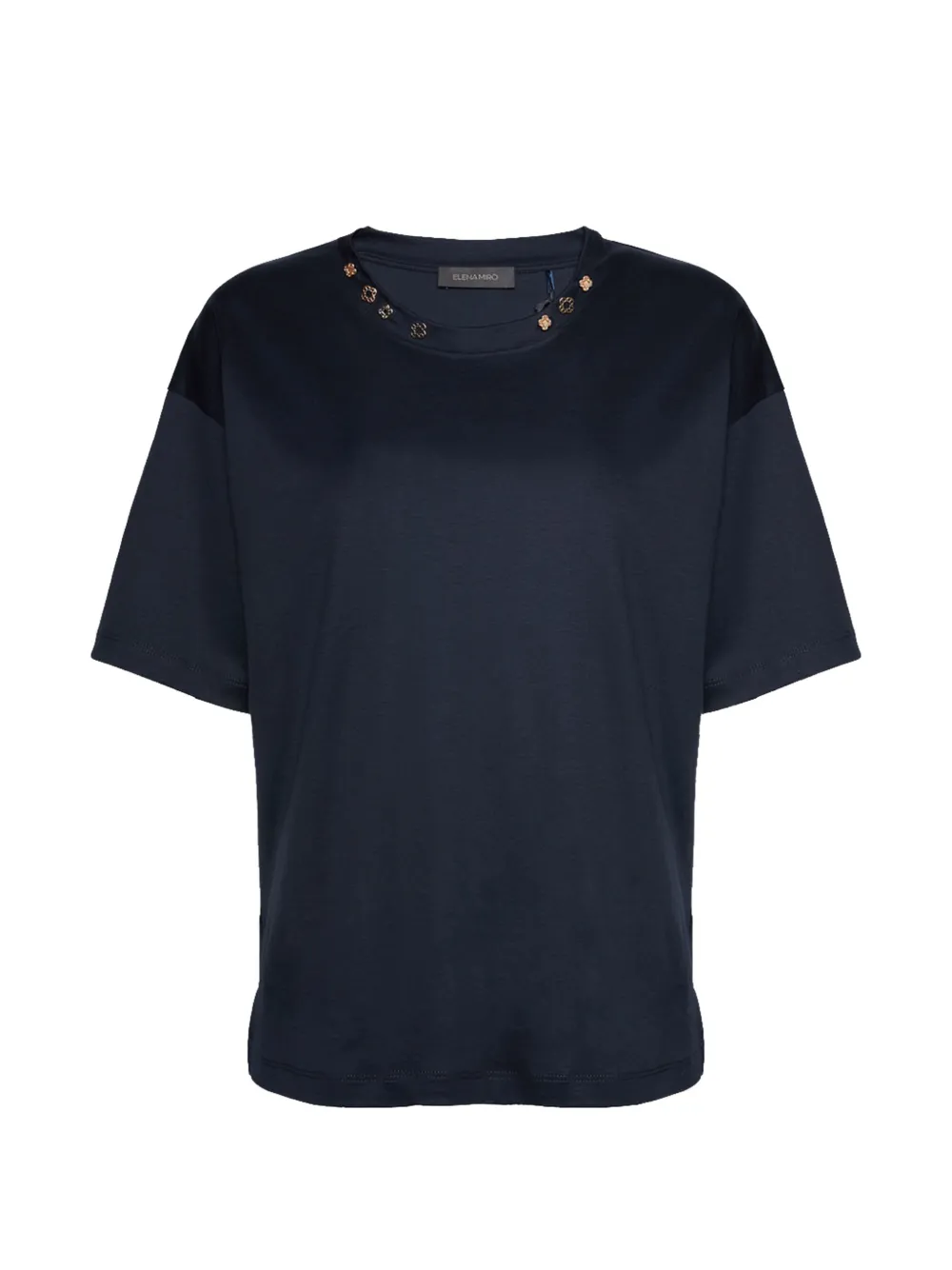 ELENA MIRO` apliqués short-sleeves T-shirt - Blu