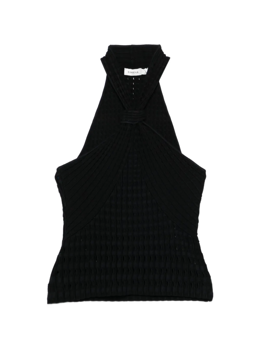 Simkhai halterneck textured top - Nero