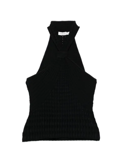 Simkhai halterneck textured top