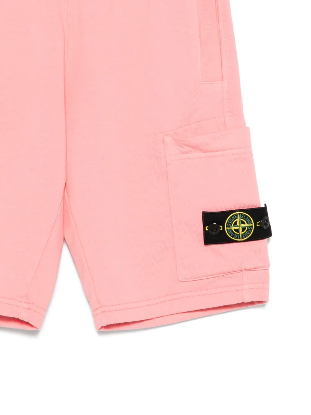  Stone Island Junior Logo-patch Shorts - Pink 