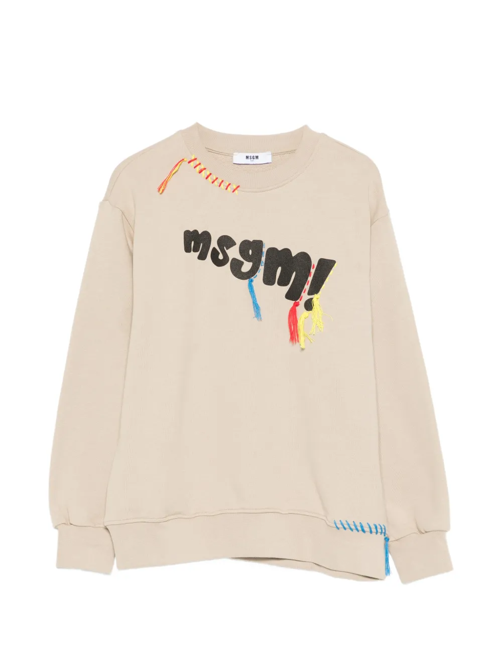MSGM Kids logo-print sweatshirt - Toni neutri
