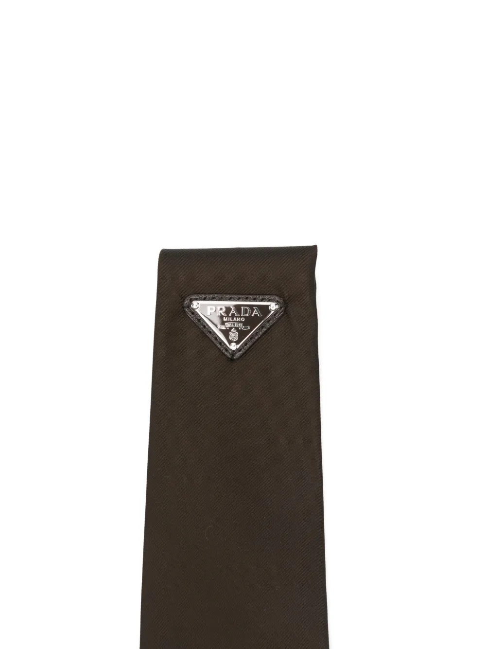 Prada Tringle-logo Tie - Brown 