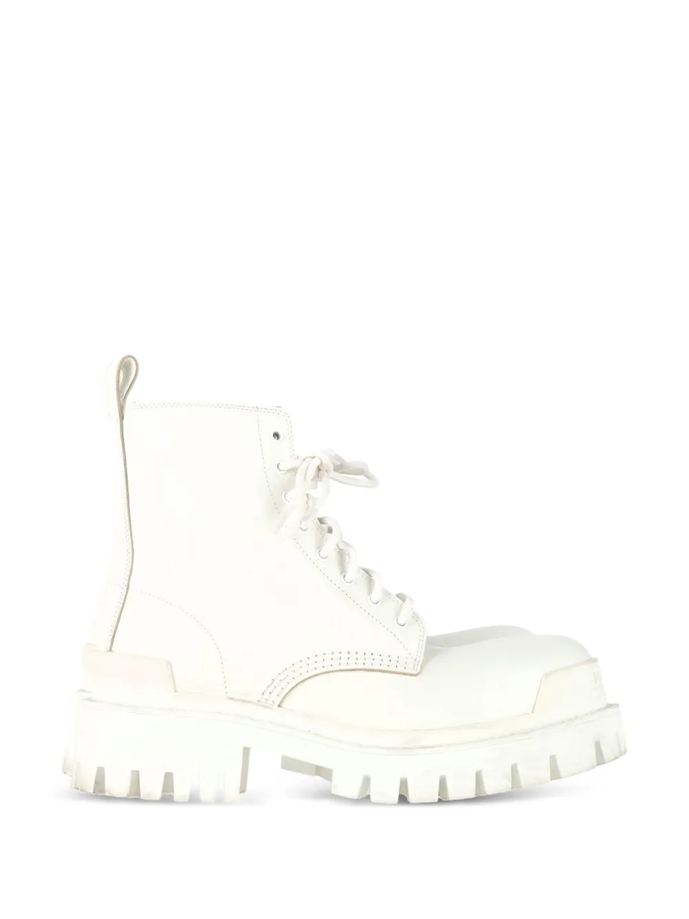 Balenciaga Pre-Owned Strike combat boots - Bianco