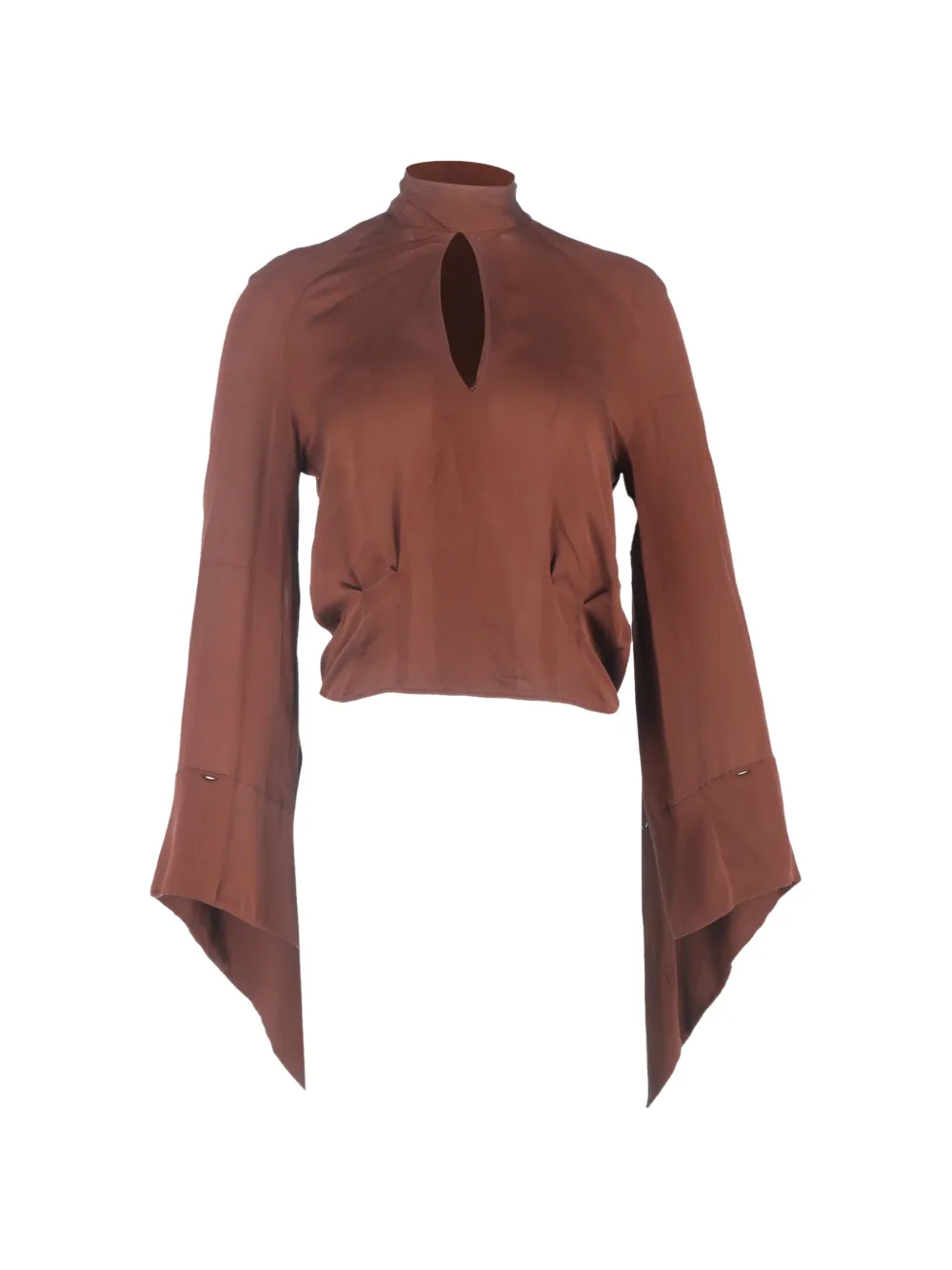 Petar Petrov keyhole asymmetric blouse - Marrone