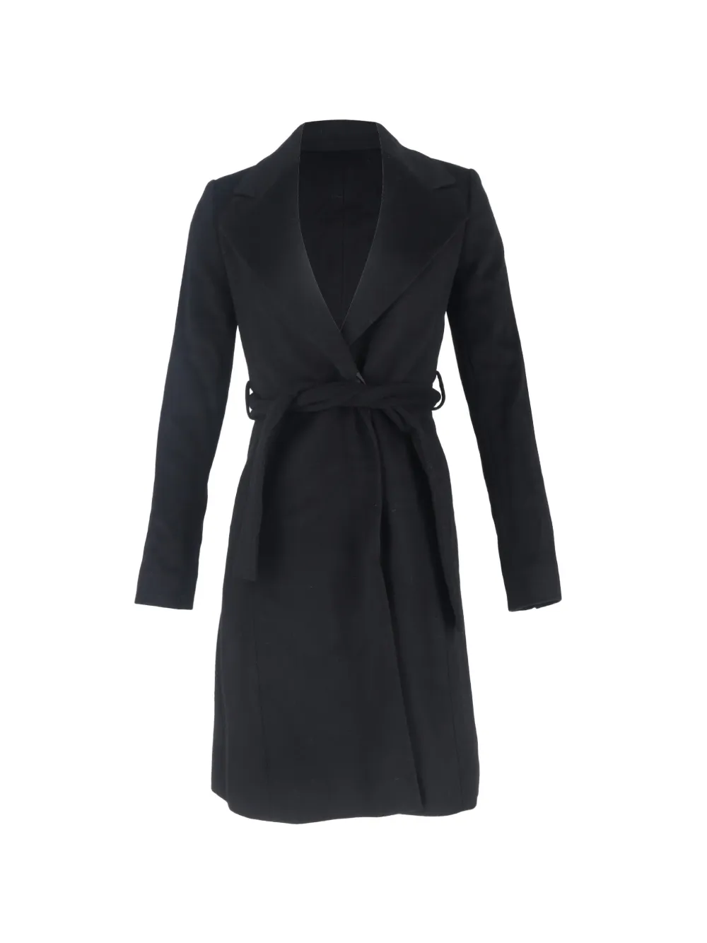 BOSS single-breasted belted coat - Nero