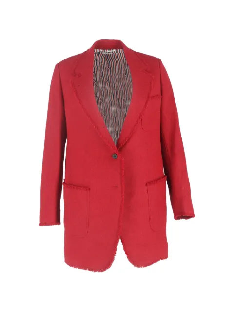 Thom Browne blazer à simple boutonnage et à franges