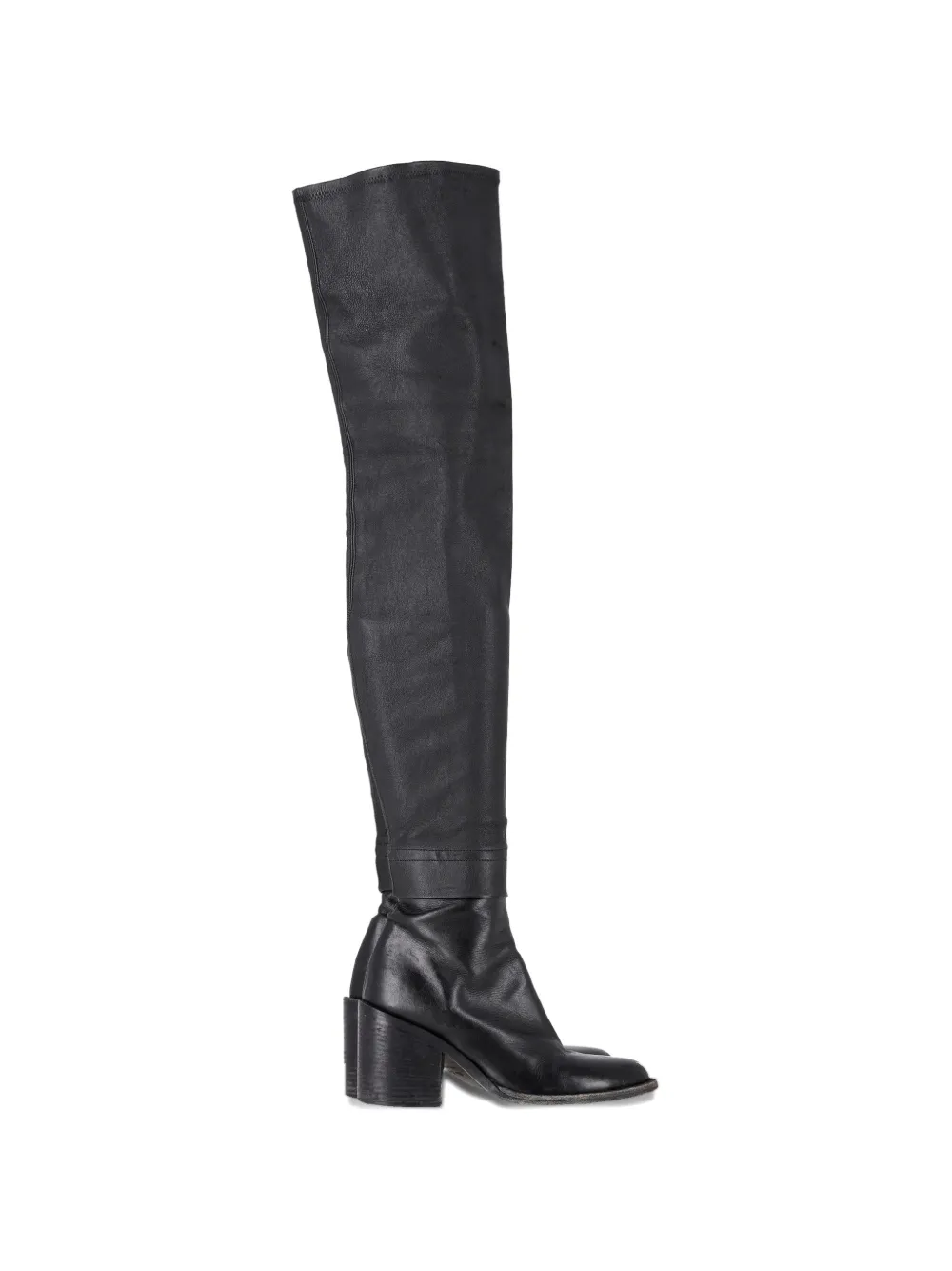 Ann Demeulemeester Vintage block-heel over-the-knee boots - Nero