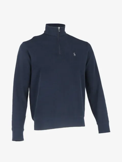 Ralph Lauren Vintage logo embroidered half-zipped sweater