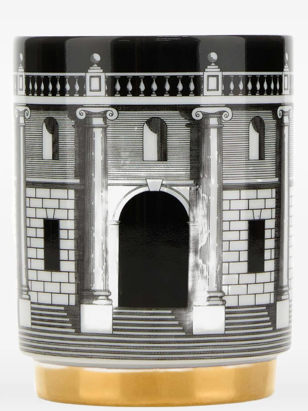 Fornasetti architectural-print candle (250g) - Nero