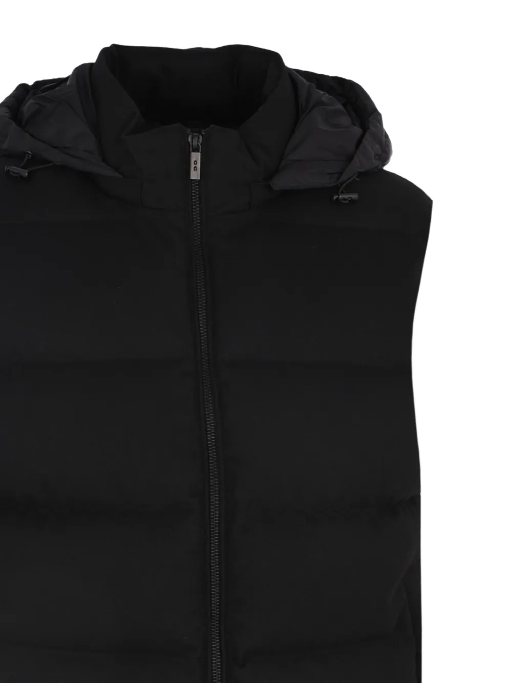  Corneliani Chaleco Con Capucha - Negro 
