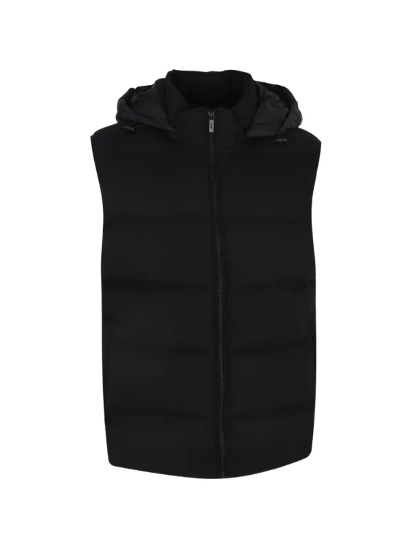 Corneliani Hooded Gilet in Black