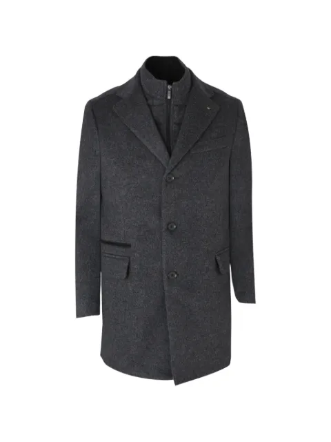Corneliani layered single-breasted coat