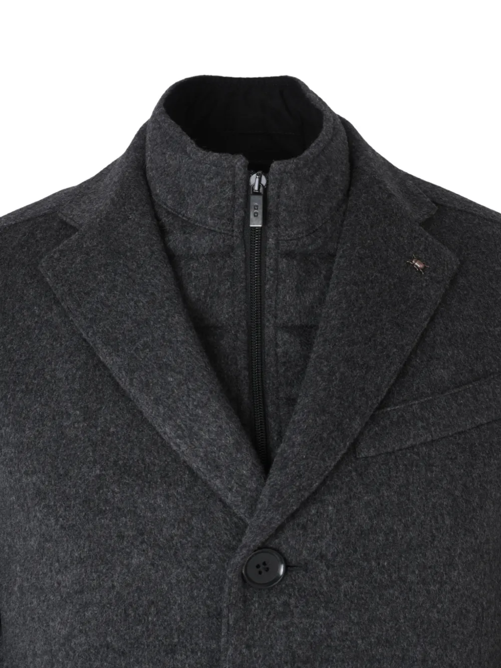 Corneliani Gelaagde jas met enkele rij knopen Grijs