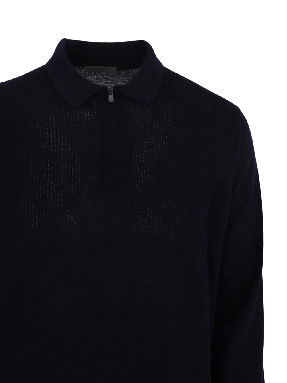 Corneliani Knitted Polo In Blue