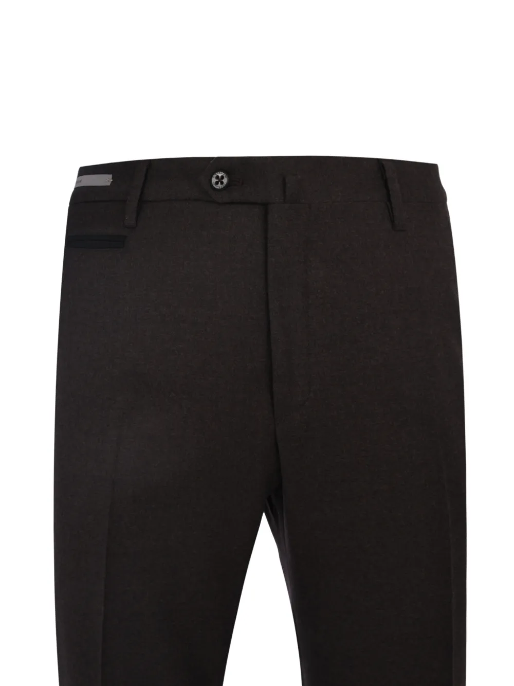 Corneliani Wollen broek met knopen Bruin