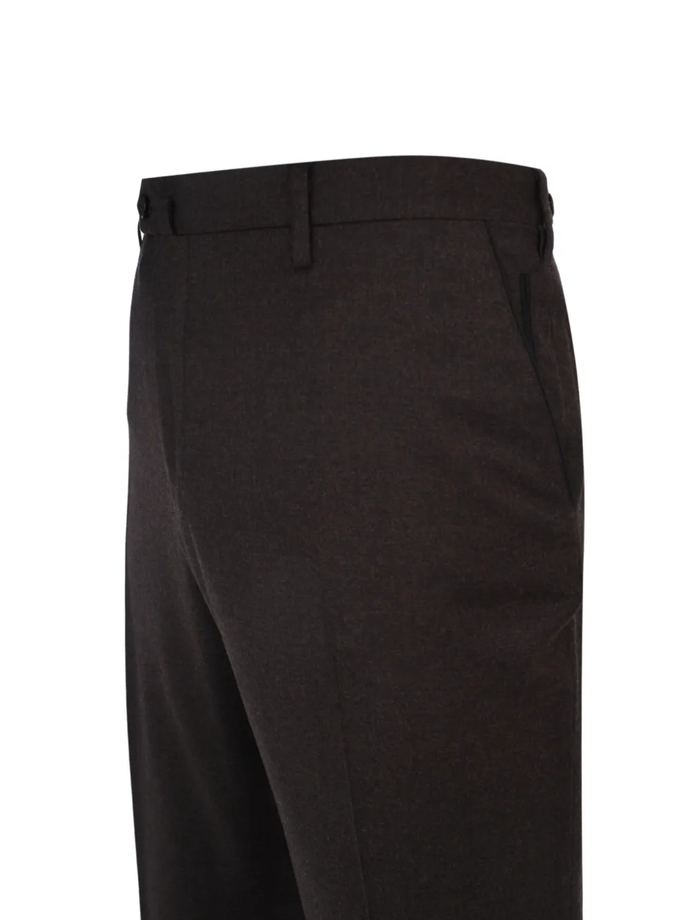 Corneliani Wollen broek met knopen Bruin
