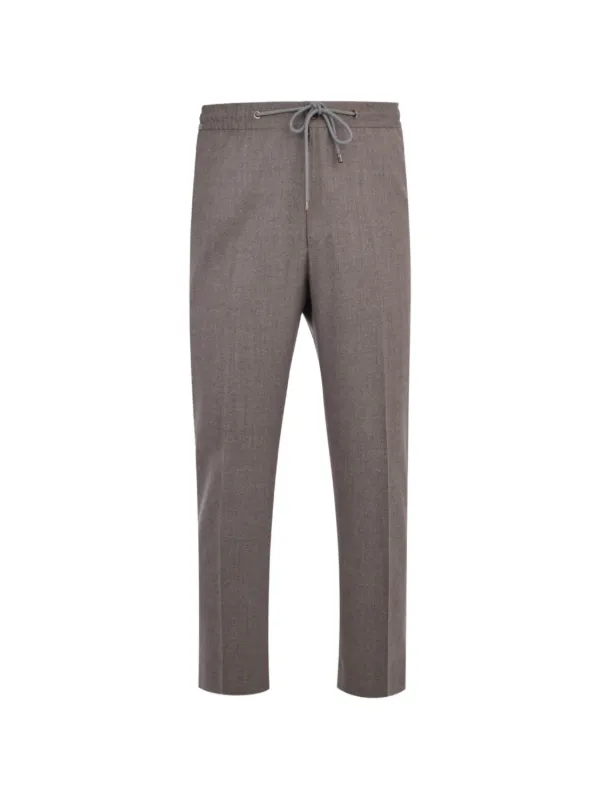Corneliani Drawstring Trousers in Neutrals