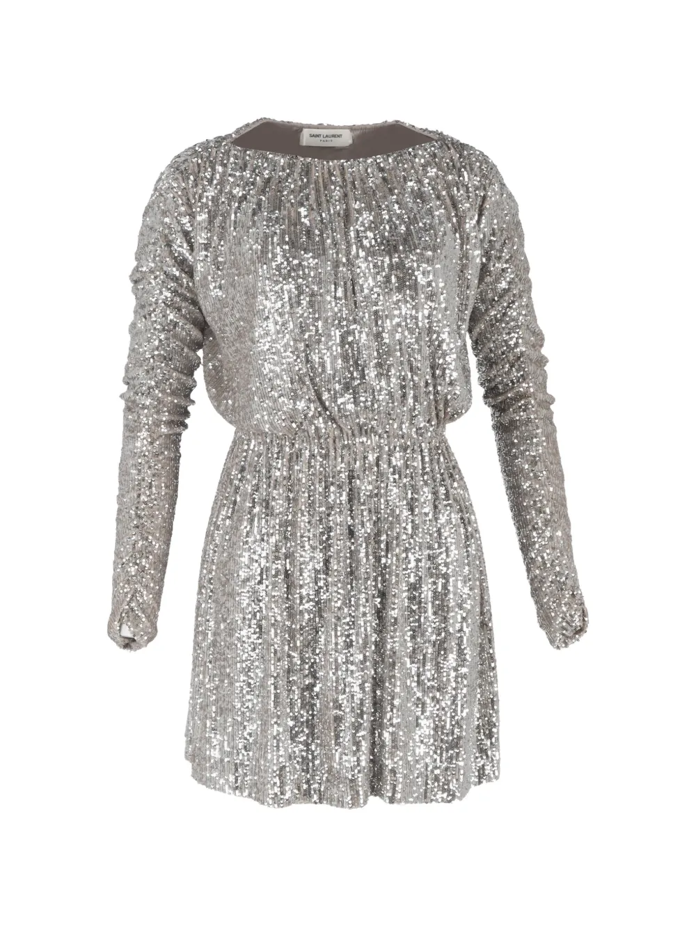 Saint Laurent Pre-Owned sequined mini dress - Argento