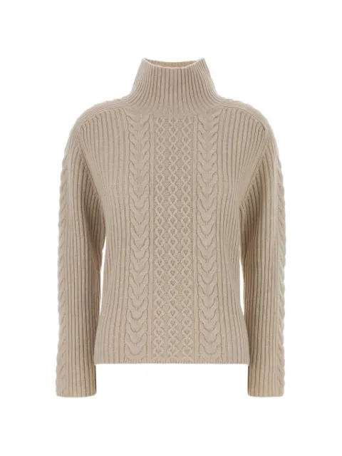 'S Max Mara — cable-knit sand sweater