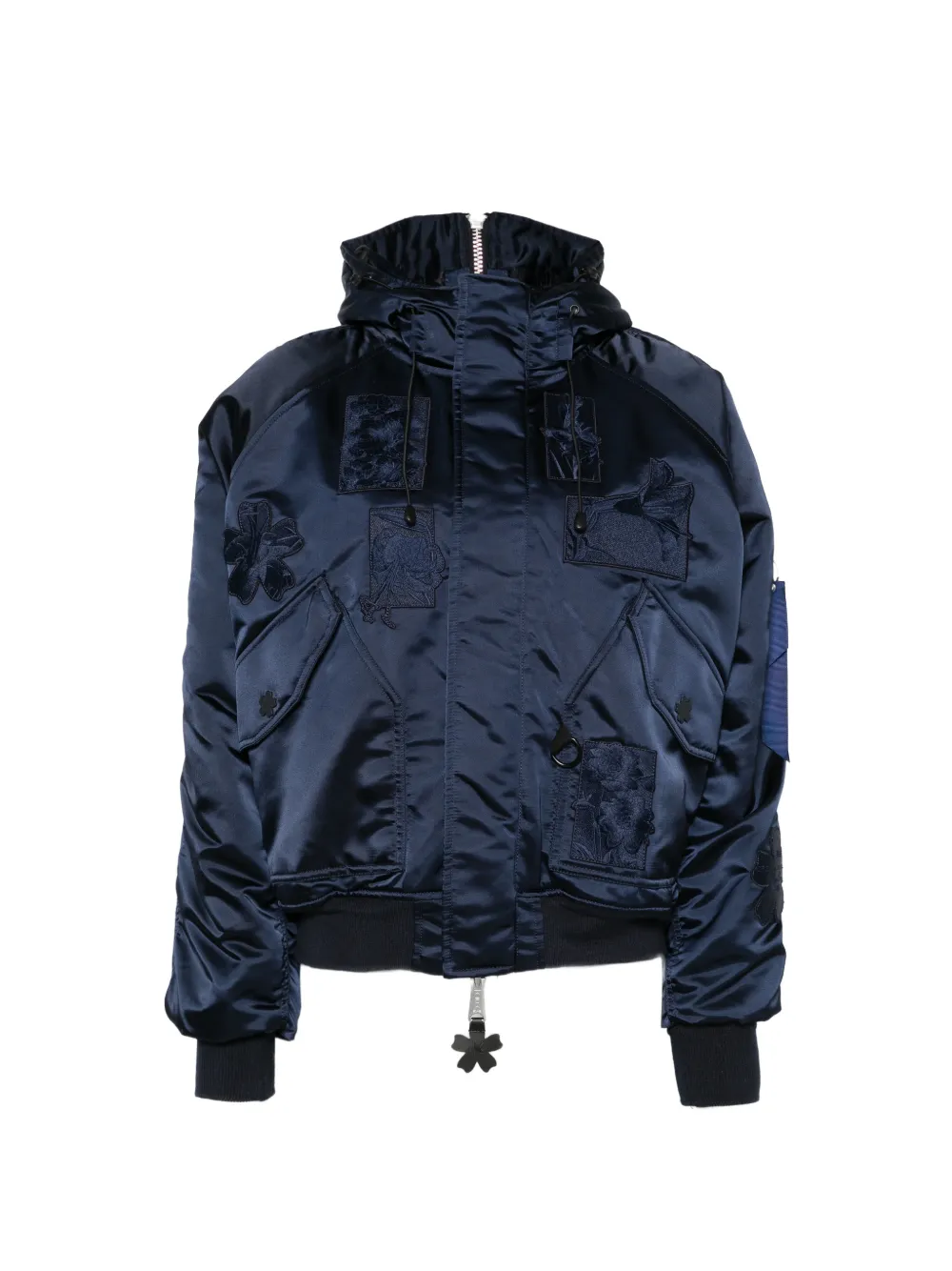 Cecilie Bahnsen floral appliqué jacket - Blau