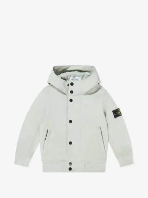Stone Island Junior badge-detail hooded jacket