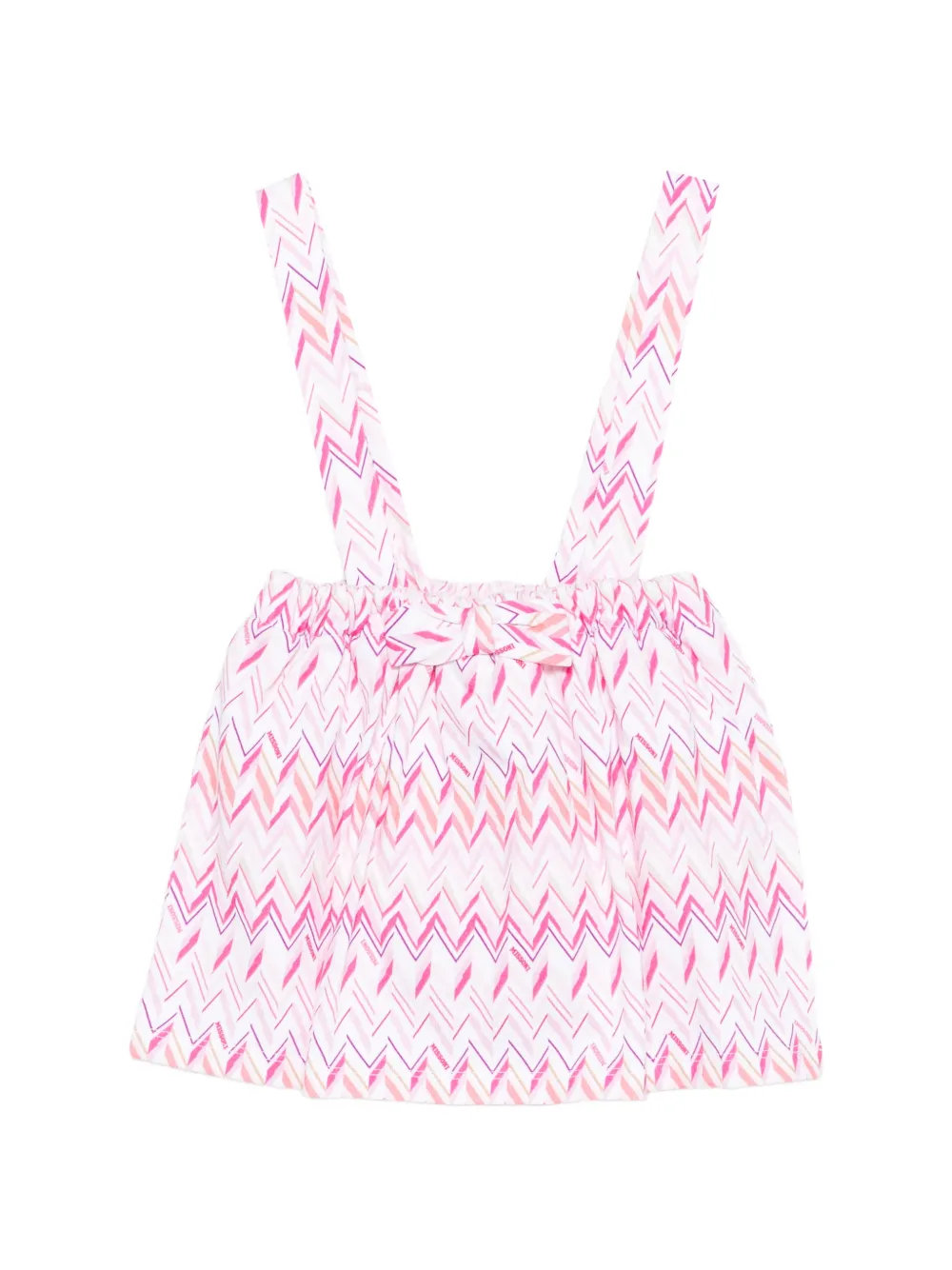 Missoni Kids bow chevron skirt - Bianco