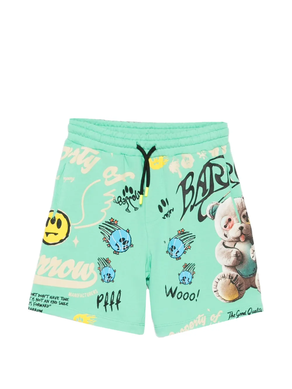 Barrow kids drawstring shorts - Verde