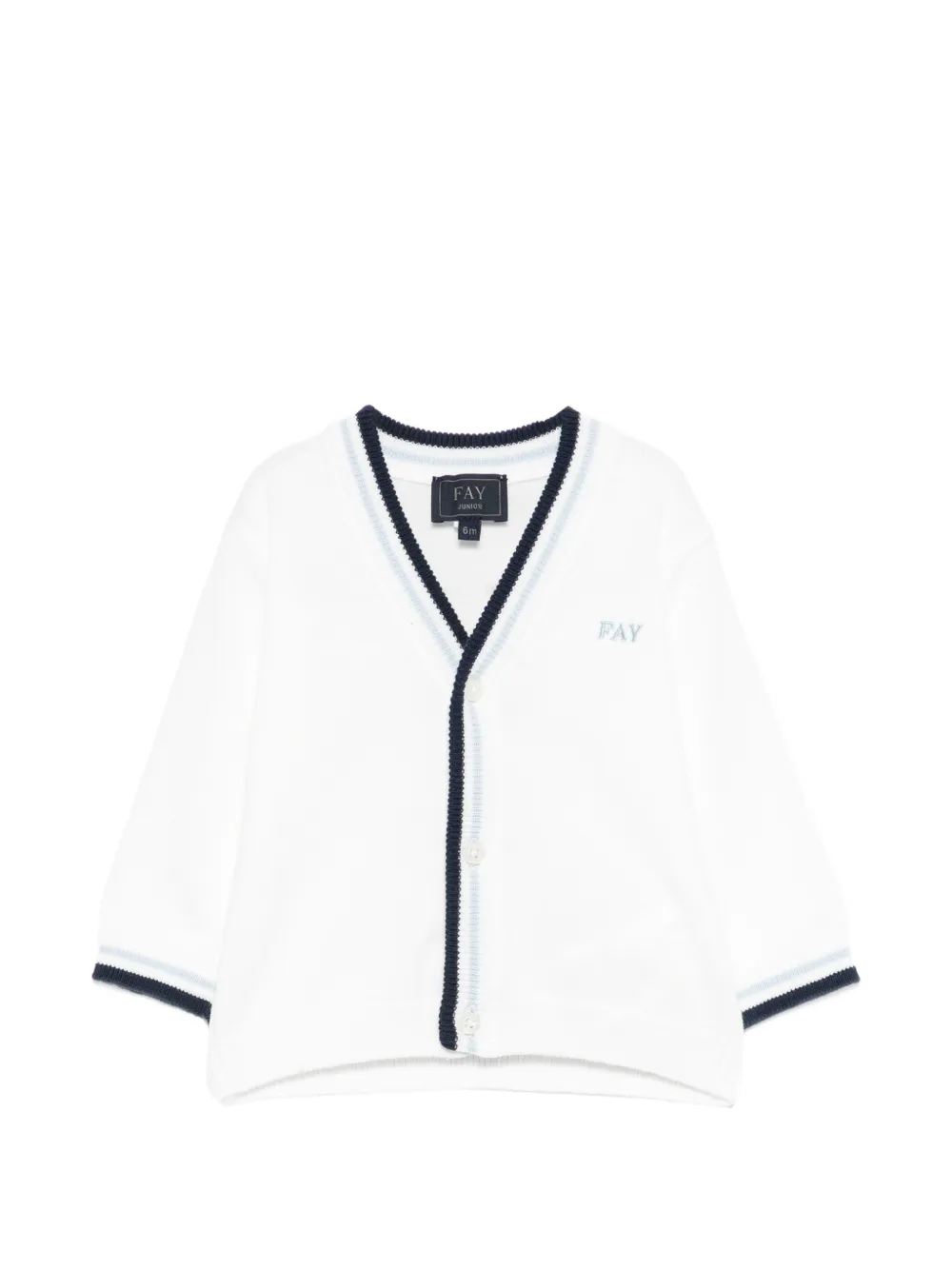 Fay Kids V-neck cardigan - Bianco