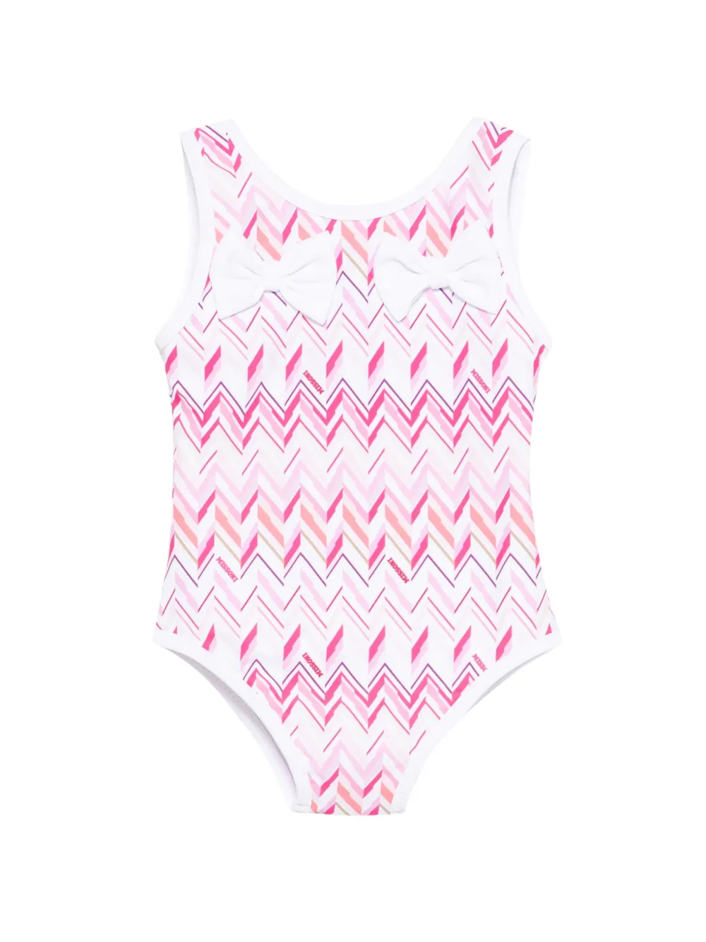 Missoni Kids bow patterned swimsuit - Weiß