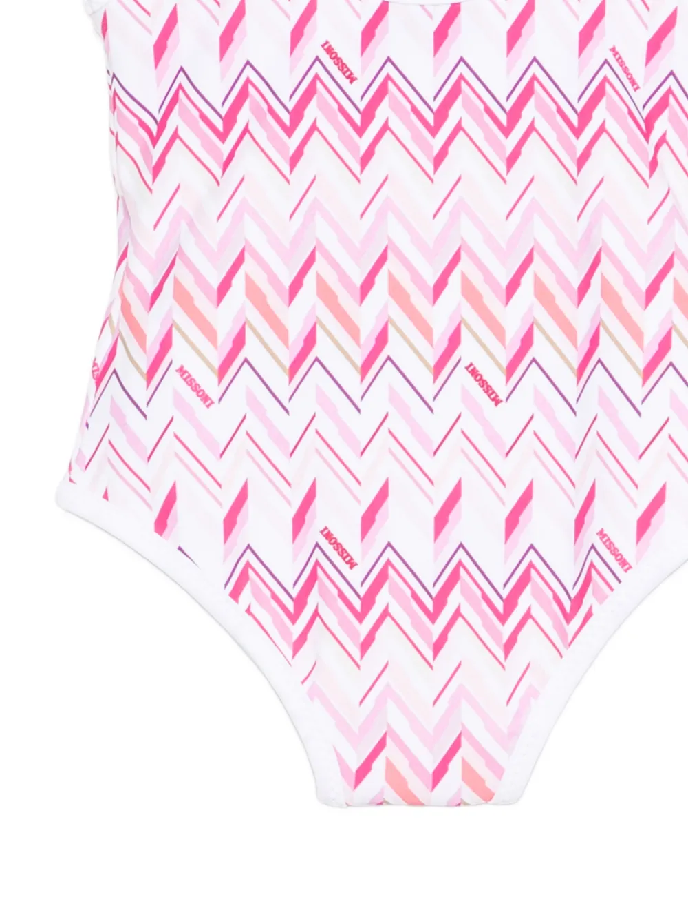  Missoni Kids Bow Patterned Swimsuit - White 