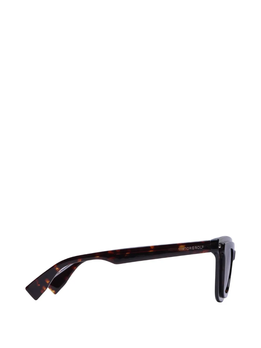  Viktor & Rolf Layered Rectangle-frame Sunglasses - Brown 