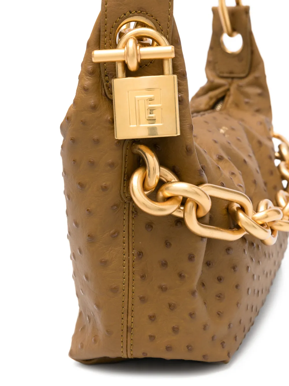 Balmain Medium Sync leren schoudertas Bruin