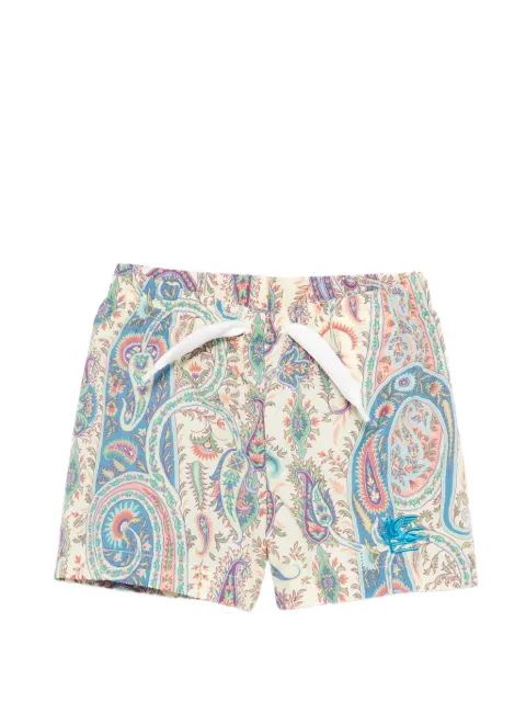 ETRO KIDS paisley embroidered swim shorts