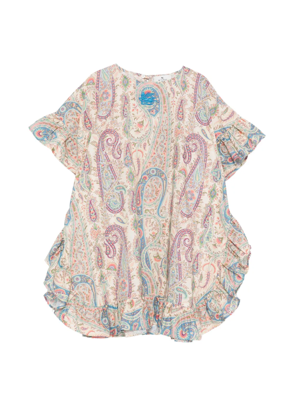 ETRO KIDS ruffled paisley dress - Toni neutri