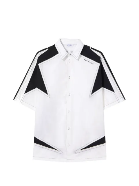 Off-White race-logo bowling shirt