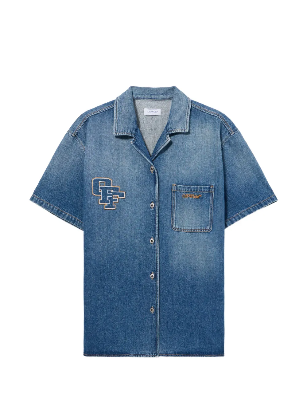 Off-White Royal-patch denim dress - Blue