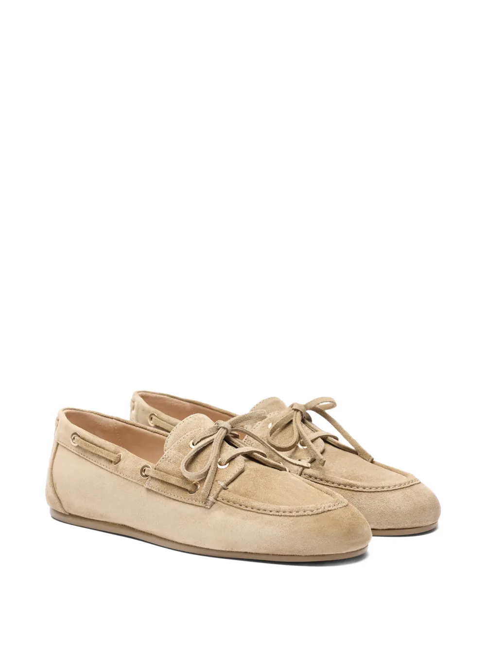 Stuart Weitzman Tinsley loafers met strikdetail Beige