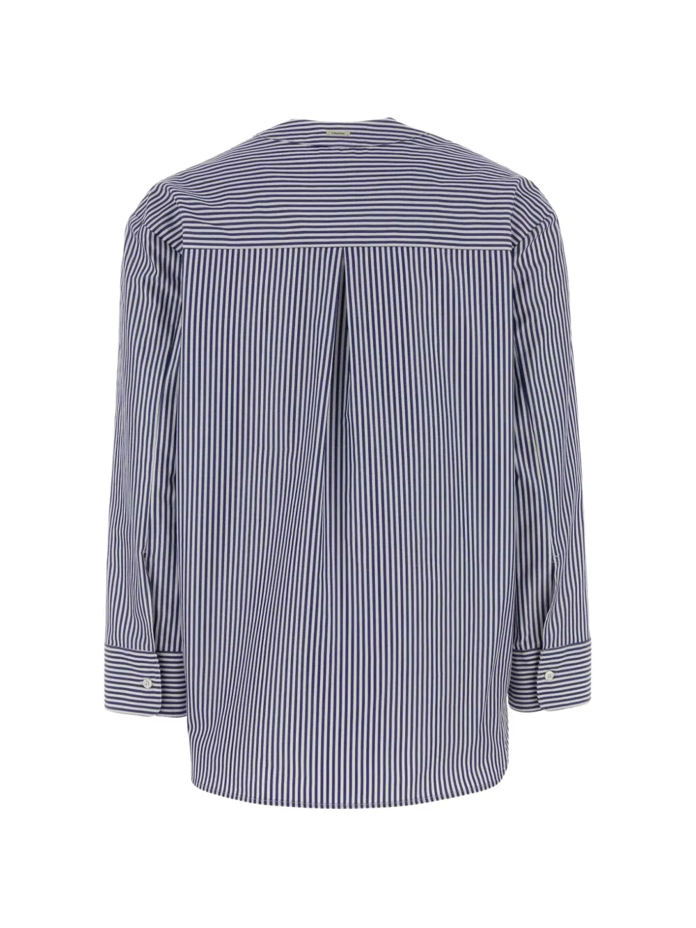 Max Mara Gestreepte katoenen-popeline shirt Blauw