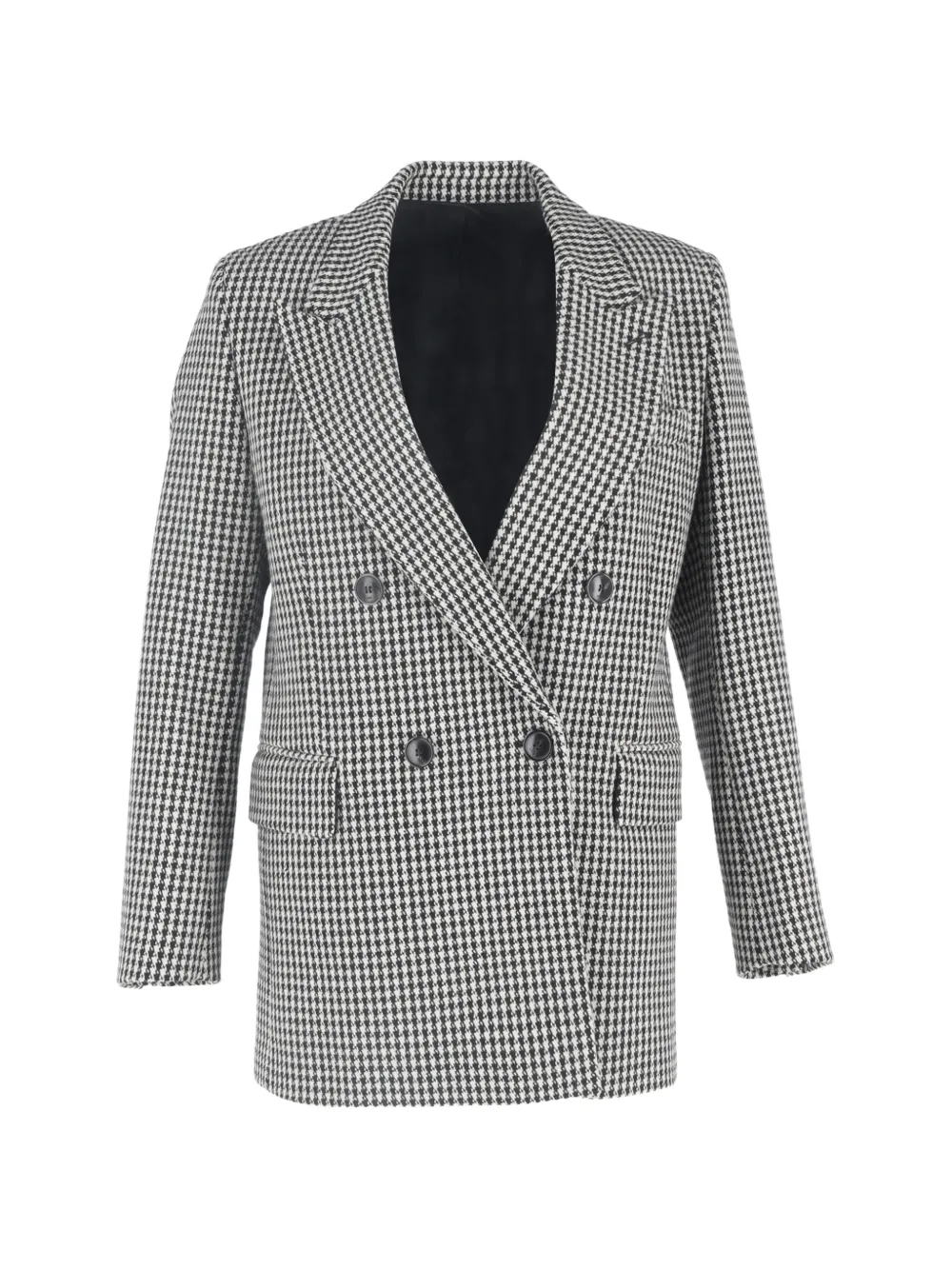 AMI Paris double-breasted houndstooth blazer - Nero