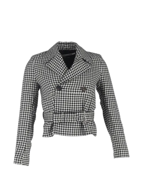 MCQ gingham-checked belted blazer