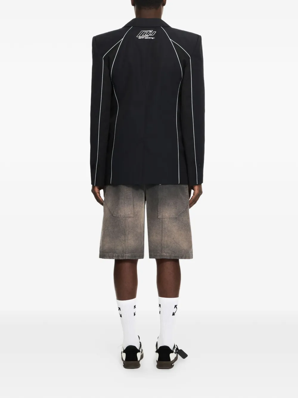 Off-White Owr Sporty blazer met logo Zwart