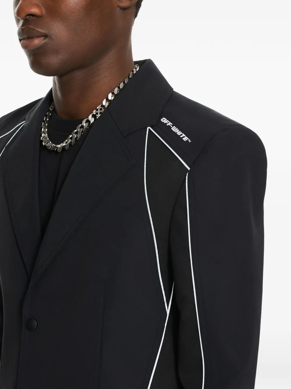 Off-White Owr Sporty blazer met logo Zwart