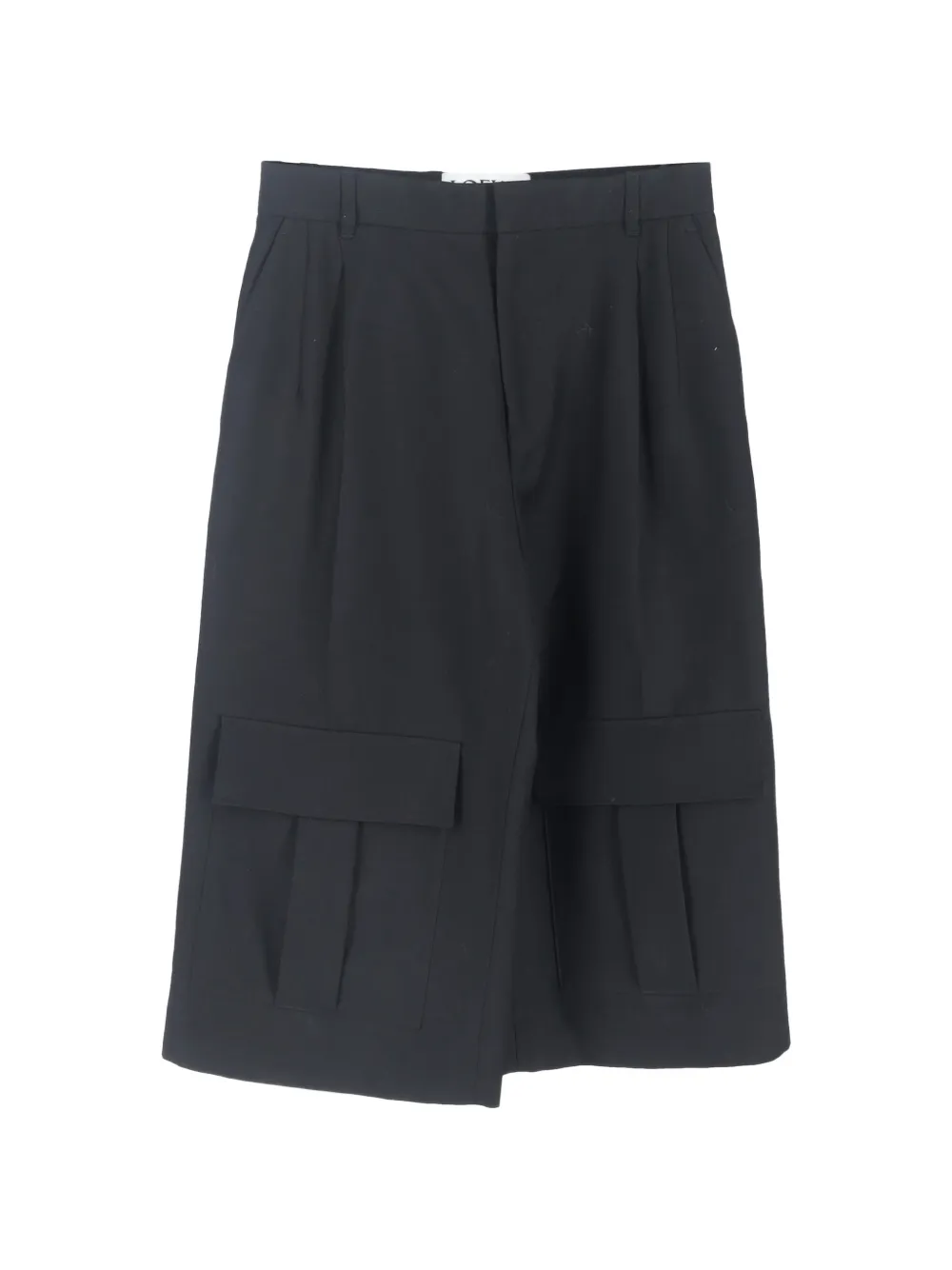 Loewe Pre-Owned wide-leg cargo shorts - Nero