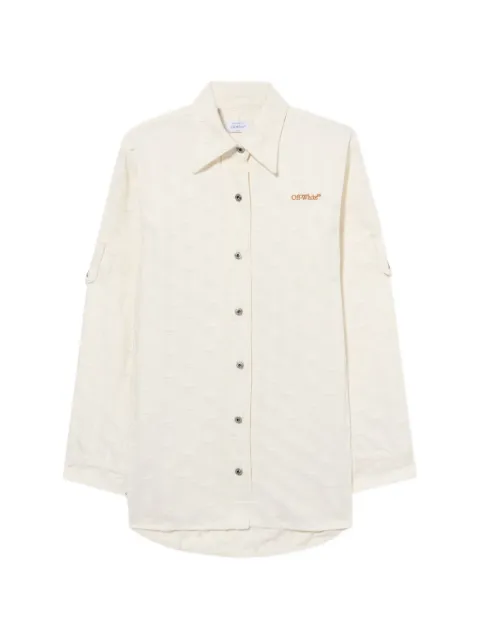 Off-White star-jacquard shirt jacket