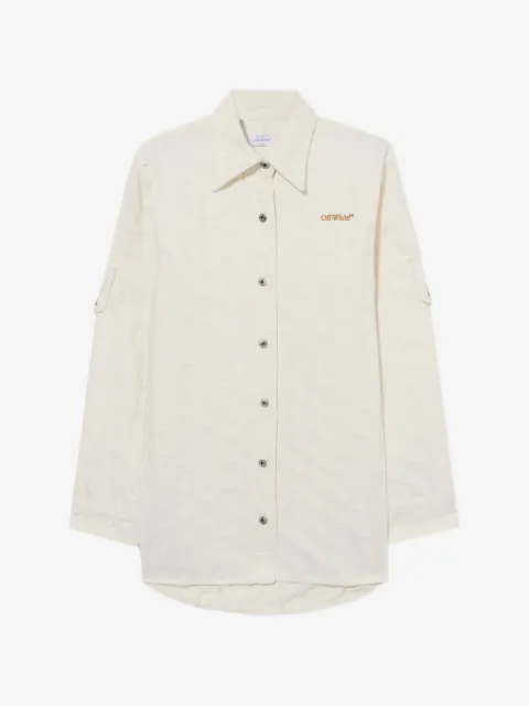 Off-White sobrecamisa con estrellas en jacquard