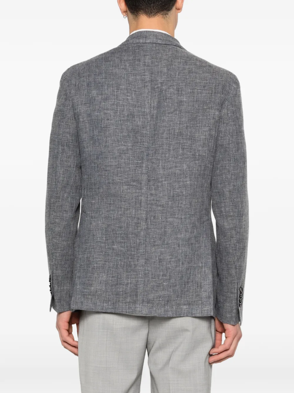 Luigi Bianchi Blazer met knopen en speld Blauw